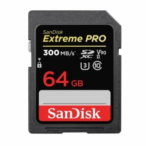 Alquiler tarjeta Sandisk Extreme PRO 64gb 300MBs UHS-II Madrid