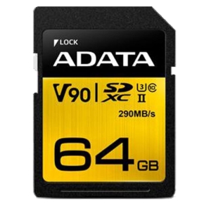 Alquiler ADATA Tarjeta SD Premier One 64GB UHS 2U3CL10 290260MBs Madrid